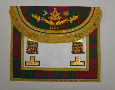 Craft Right Worshipful Masters Apron - quad border - Scottish - Click Image to Close
